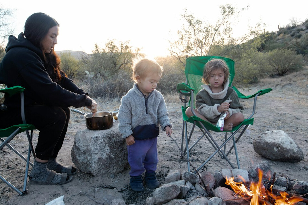 storytelling around campfire
