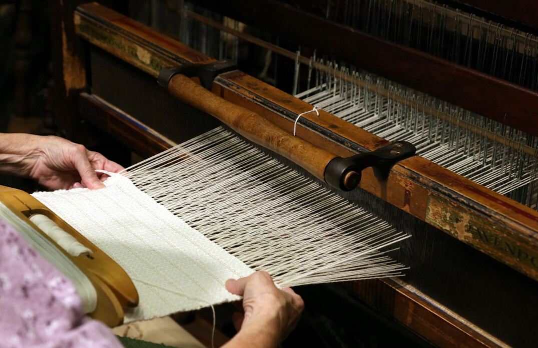 weaving on traditional loom